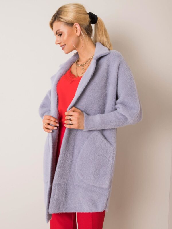 dámsky fialový kabát alpaka