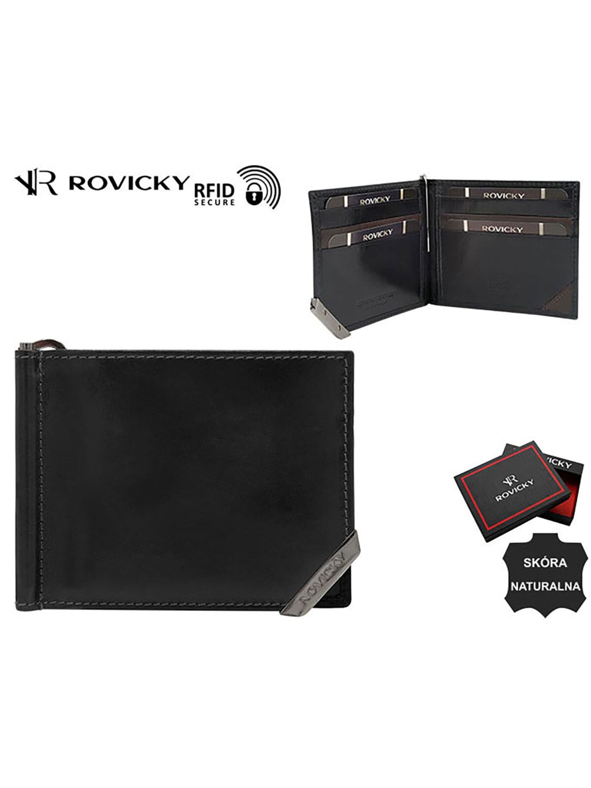 Pánska kožená dolárovka ROVICKY black