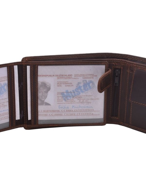 Pánska hnedá kožená peňaženka MERCUCIO M3-11762