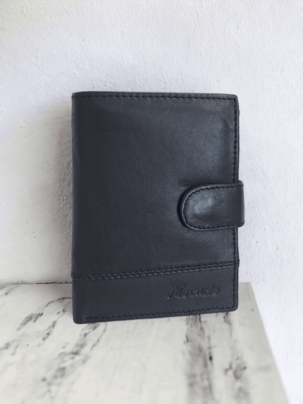Pánska čierna kožená peňaženka MERCUCIO M2-11799