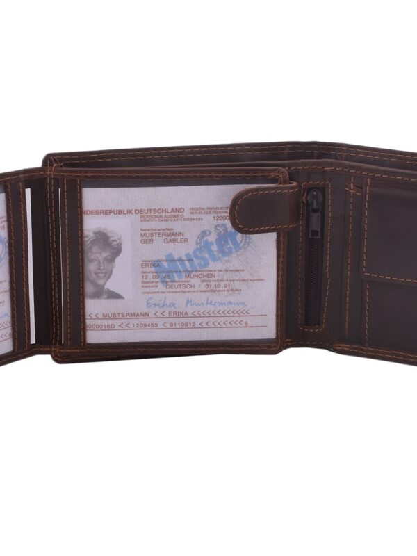 Pánska hnedá kožená peňaženka MERCUCIO M3-11819