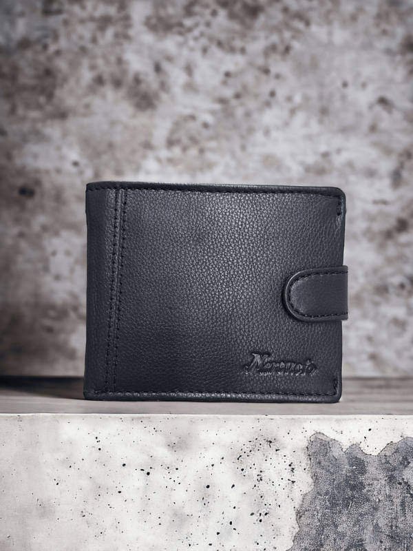 Pánska čierna kožená peňaženka MERCUCIO M3-11503