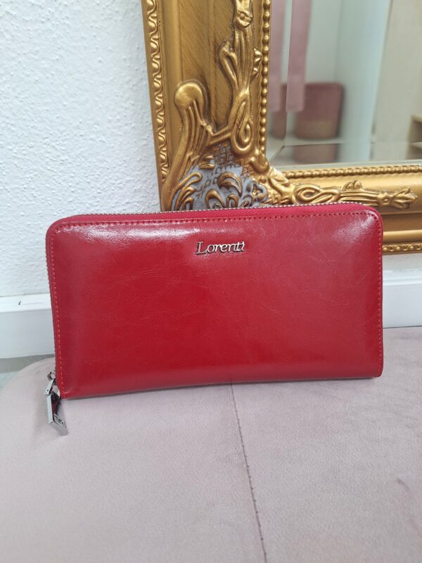 Dámska červená kožená peňaženka LORENTI 00118-5