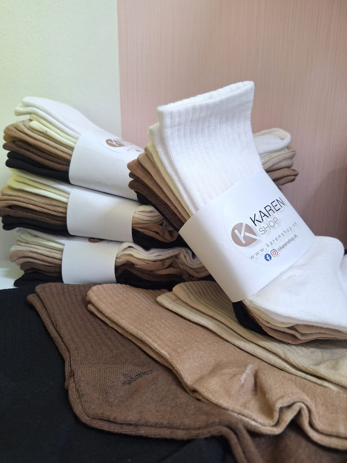 Dámske bavlnené ponožky balenie 6 ks